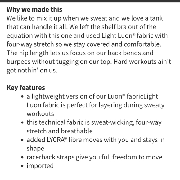 Lululemon Cool Racerback - Picture 3 of 3